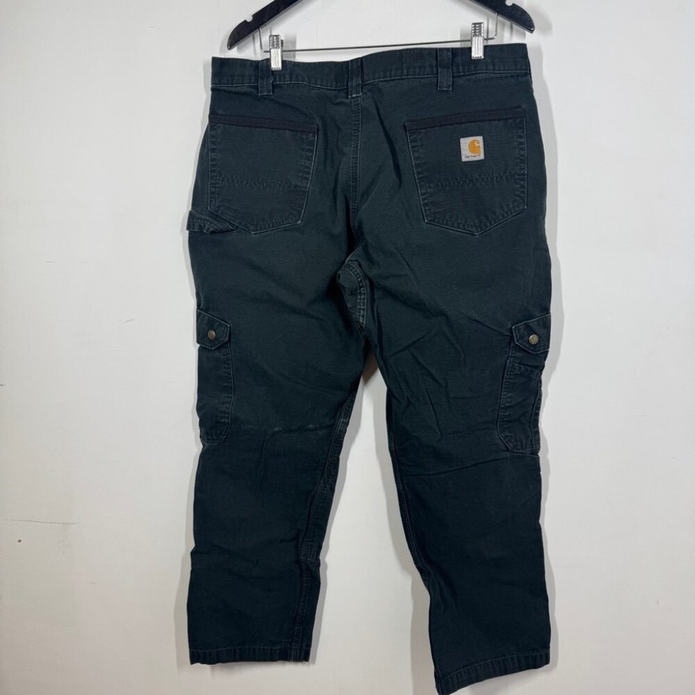 Carhartt Rip Stop Cargo Work Pants Size 38x30 Worn Trashed Utility Cotton - Picture 8 of 15
